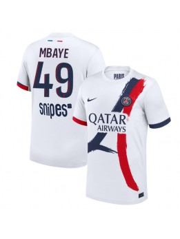 Paris Saint-Germain Ibrahim Mbaye #49 Replika Borta Kläder 2025-26 Kortärmad